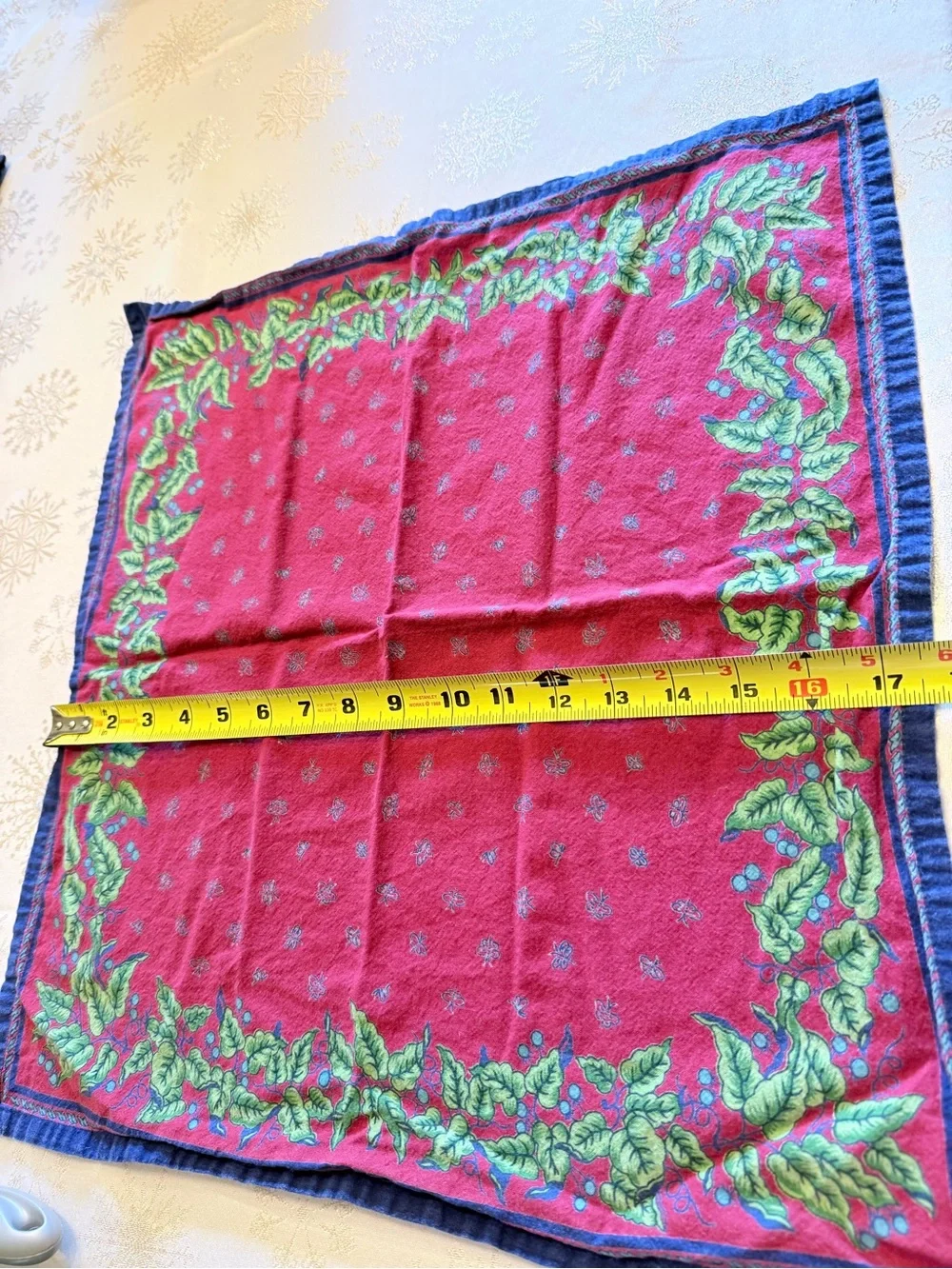 Vintage Williams-Sonoma Provence 68x84 tablecloth + 8 napkins Red w/green purple